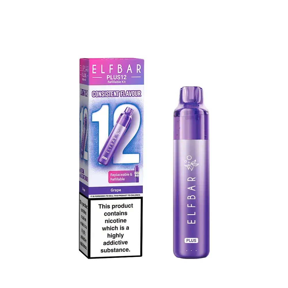 Elf Bar Plus 12 Prefilled Pod Kit - Grape